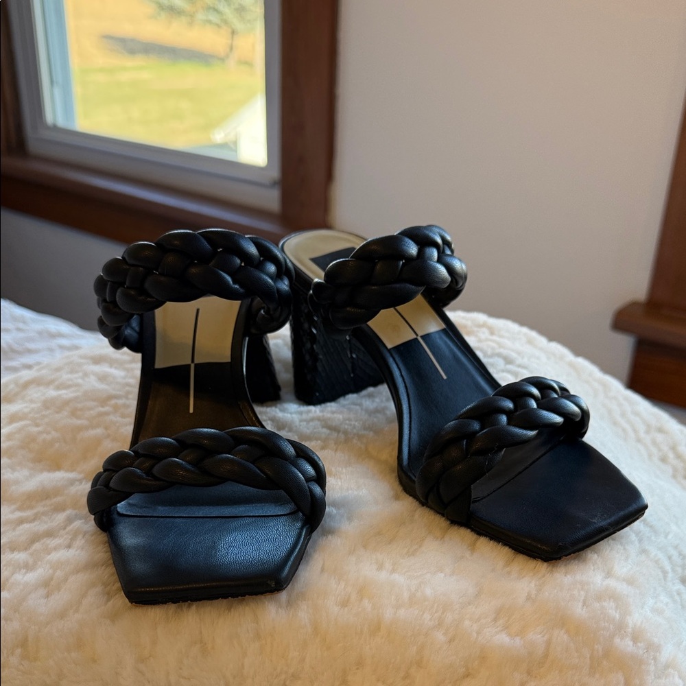 Dolce Vita Black Braided Heels